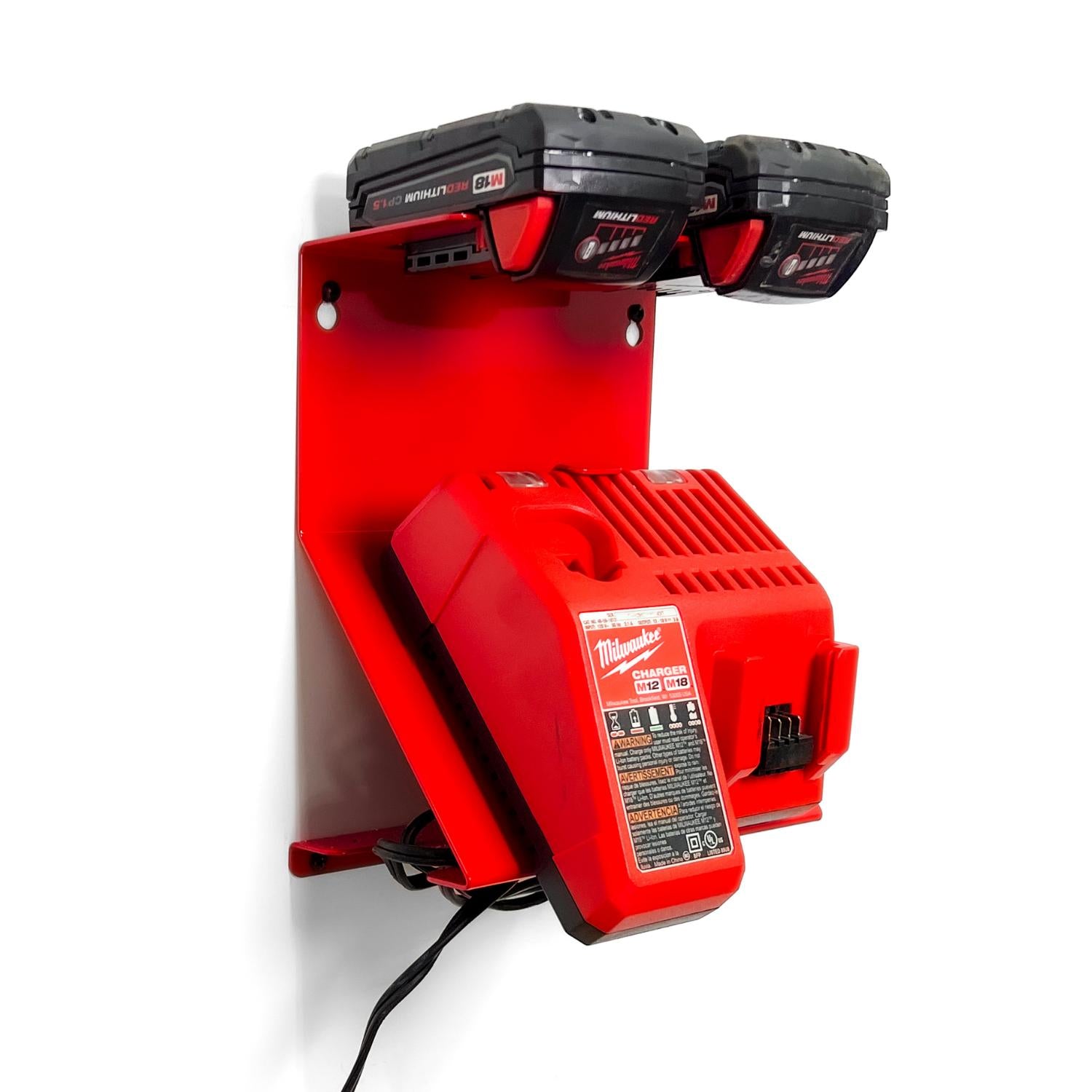 M12 Battery TOPOWN In Metal Wall Mount For Milwaukee Chargers