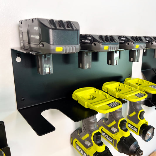 Ryobi One+ 18V Drill and Battery Shelf